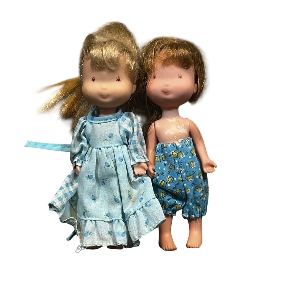 Vintage 1970s Holly Hobbie Dolls Original Clothing 6" Lot of 2
